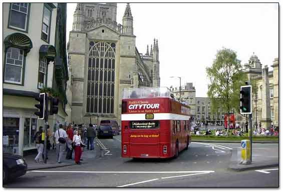 Approaching The Bath Cathedral