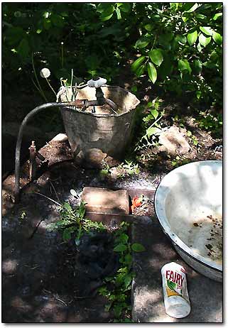 an Improvised Wash Stand