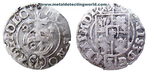 1624 3 Poltorak Silver Coin