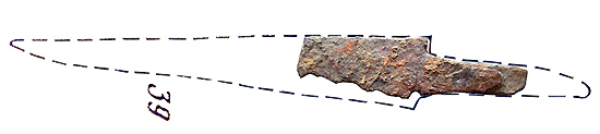 Medieval Knife Blade Drawing