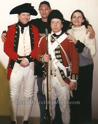 Reenactors in British Army Uniforms of American Revolutionary War Period