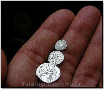 Typical Early Russian Wire Money Hammered Coins