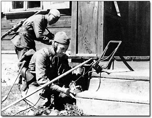 Russian  Sapper Demining the Porch