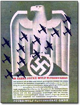 German Luftwaffe Focke-Wulf Airplane Propaganda Poster