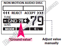 Ground Value is Displayed in Non-Motion Audio Disc Mode in v3.0