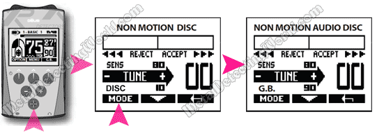 XP Deus Non-Motion Audio Disc Mode