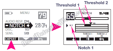 XP Deus Multi-Notch Setting