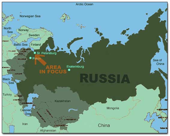 General Map Of Russia