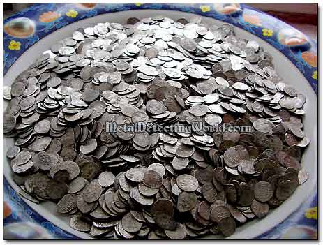Hoard of Silver Hammered Coins, circa 16th Century