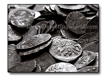 Cache of Silver Hammered Coins, circa 16th Century