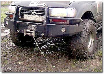 Winching 4WD Out of Mud