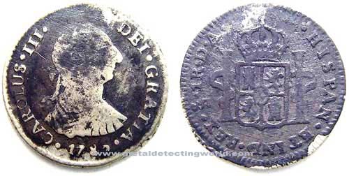 1781 1 Real Silver Coin, Carolus III, Portrait Type