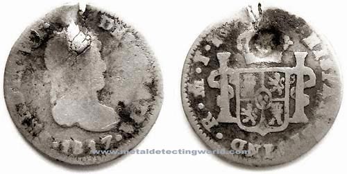 1817 1 Real Silver Coin, Ferdinand VII Spain