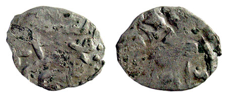 Mongolian Hammered Silver Coin