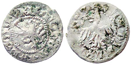 Silver 1386 Half Grosz of Lvov