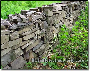Stone Wall in the Woods, Ulster County, New York