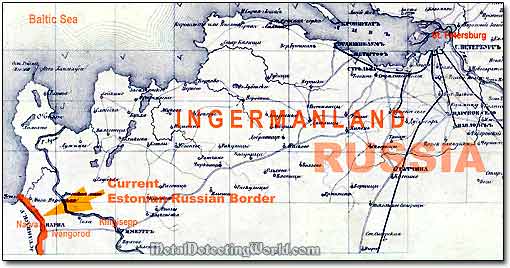 A Fragment Of 1868 Map - Ingermanland Ingria