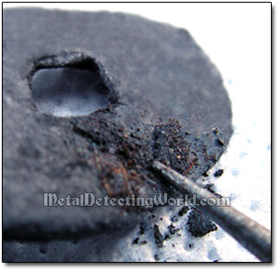 Removing Black Carbonate/Crusted Magnetite (Black Rust) with Awl