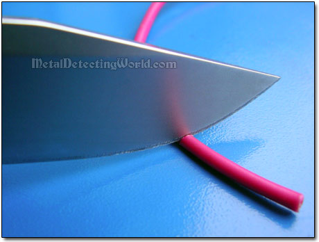 Cutting Wire Flexible Insulation with a Sharp Knife