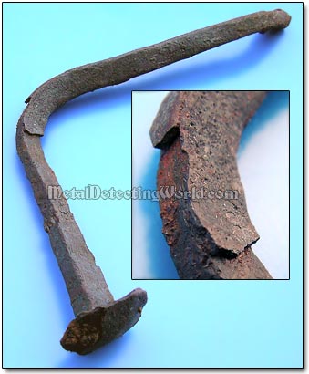 A Large Square Nail, ca. the 18th Century, in Better Condition