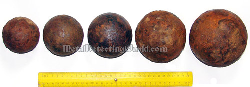 Five Cannon Balls Dug Out in One Day