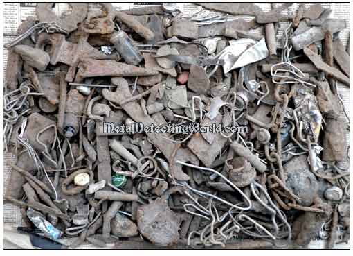 Iron Junk Recovered During One Relic Hunting Session