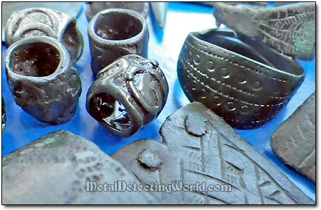 Medieval Bronze Bids and Bracelet Fragments