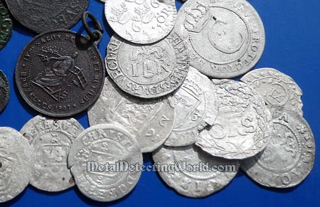 Thin-Sectioned Silver Milled Coins Found with E-Trac Search Program #3