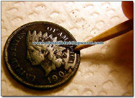 How To Clean Coin with a Toothpick