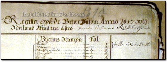 Swedish Land Register Book, circa 1647