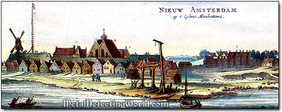 Old Print of New Amsterdam (New York)