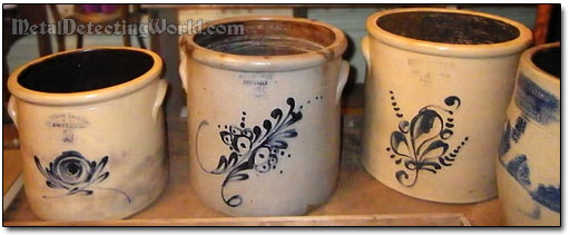 Stoneware Crocks Made by West Troy Pottery, ca. 1845-1899