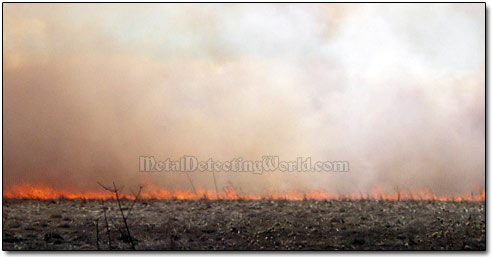 Dry Grass Burning Controlled by Farmers