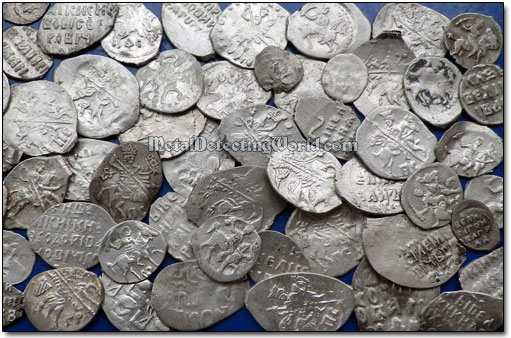 Dug and Rinsed with Water Silver Wire Hammered Coins